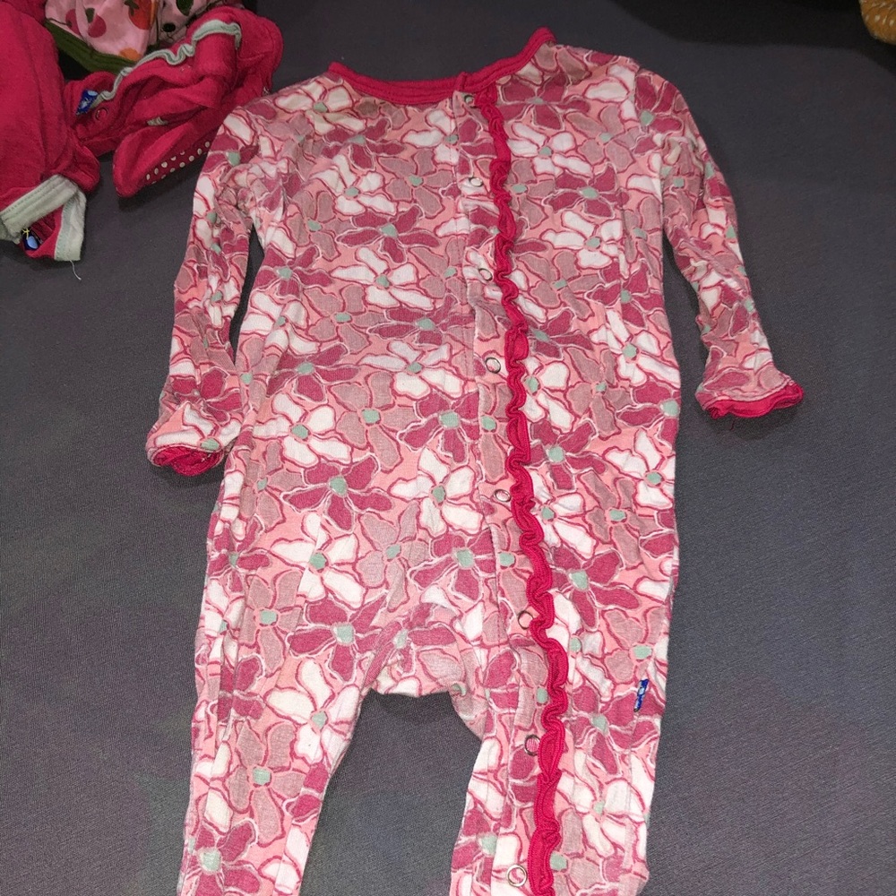 Kickee pants ruffle coverall 6/12 months